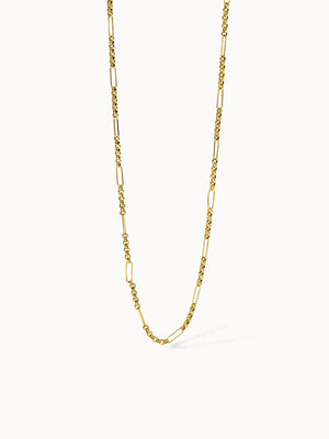 Goldene Kette mit rechteckigen Gliedern, elegant und modern – PURELEI.