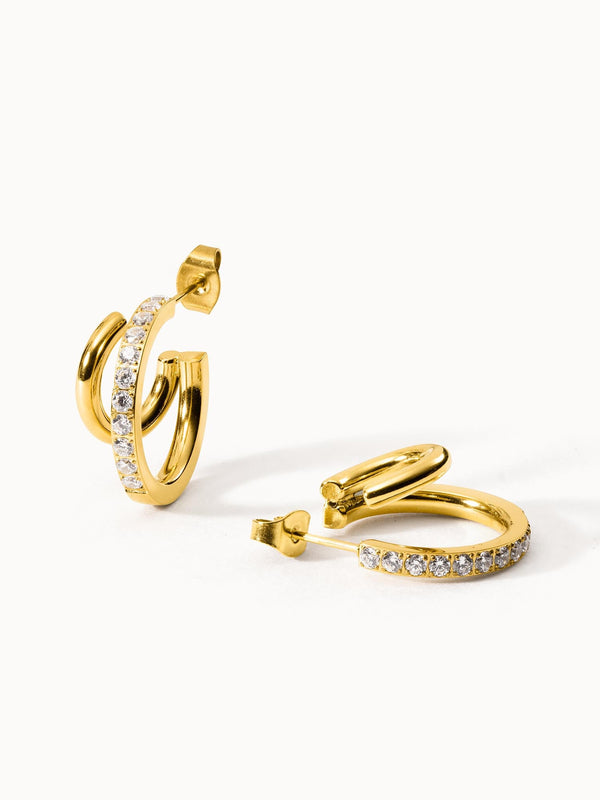 Boucles d'Oreilles Double Glitter