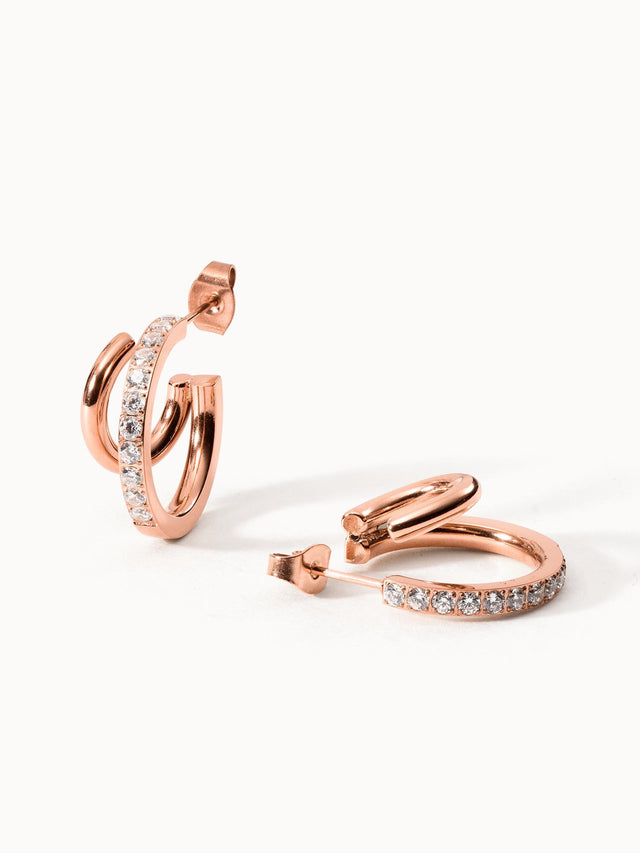 Boucles d'Oreilles Double Glitter