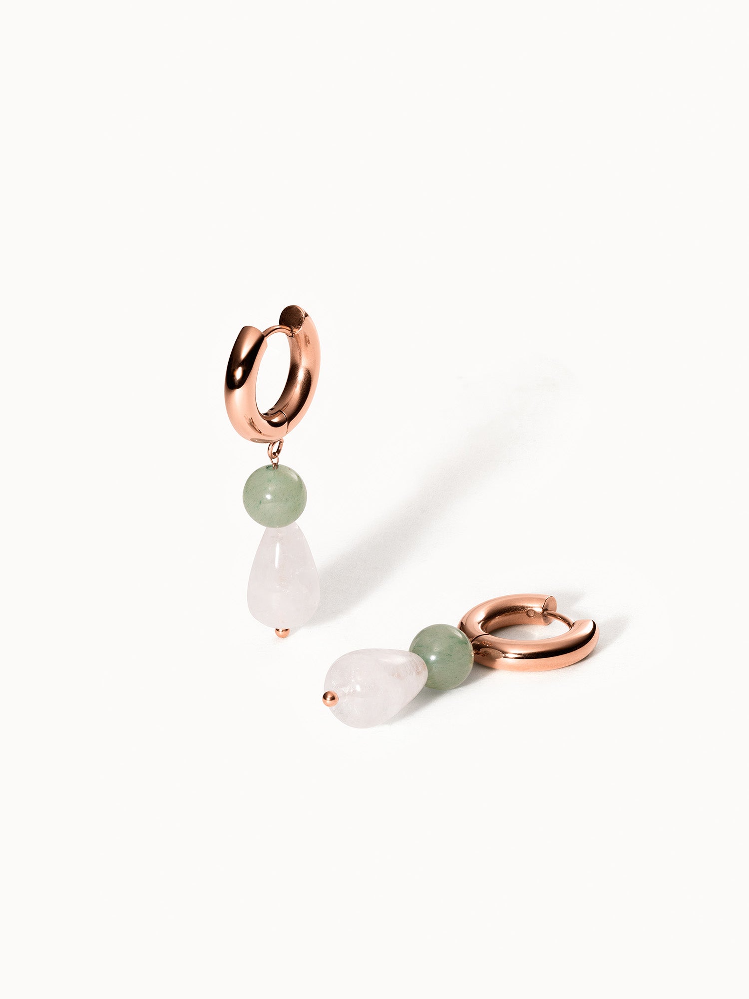 Boucles d'Oreilles Drop Clear Quartz
