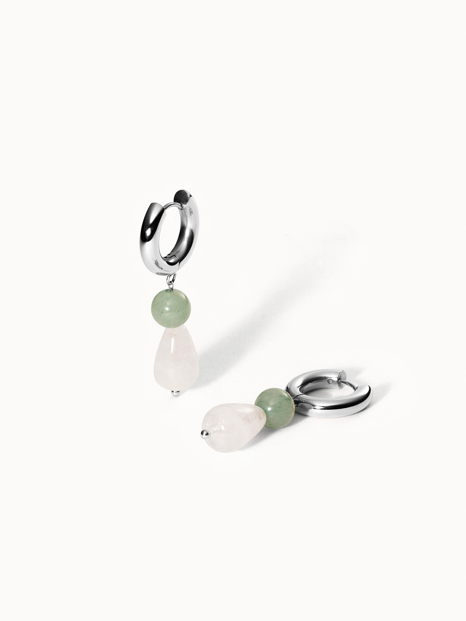 Boucles d'Oreilles Drop Clear Quartz