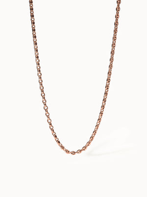 Roségoldene Kette mit ovalen Gliedern, elegant und zeitlos, von PURELEI.