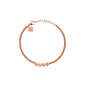 Roségoldenes Armband mit LOVE-Detail von PURELEI, elegant und verspielt.
