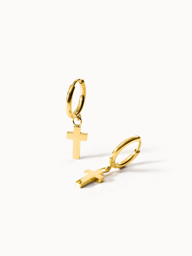 Boucles d'Oreilles Cross Hoop