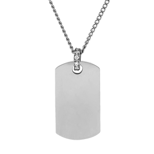 Plate Charm Kette aus nickelfreiem Silber mit Zirkonia, elegant und pur, PURELEI-Statement für feminine Leichtigkeit.