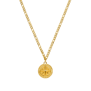 Goldene Kette mit detailliertem Anhänger von PURELEI, elegant und zeitlos.