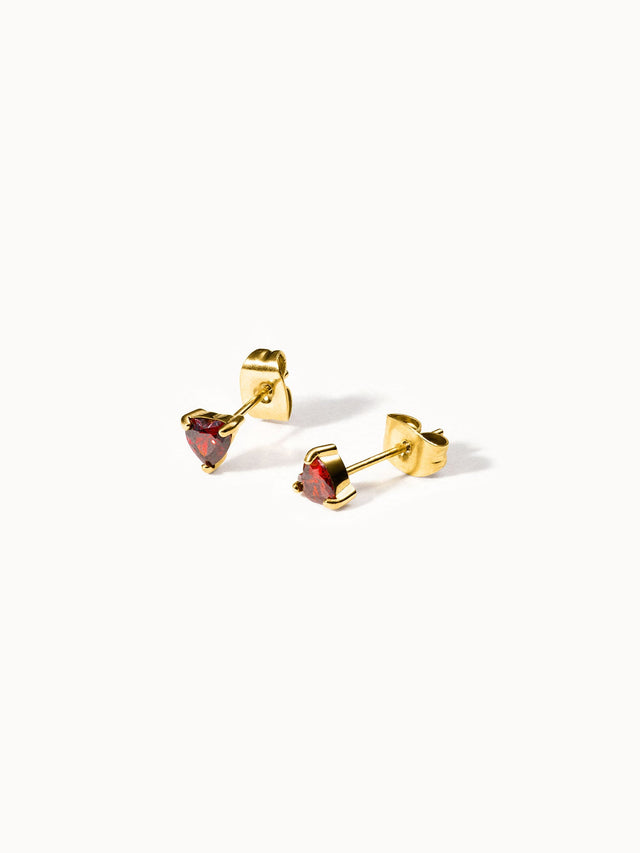 Boucles d'Oreilles Red Heart