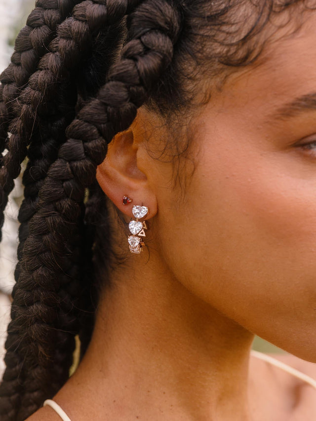 Boucles d'Oreilles Red Heart