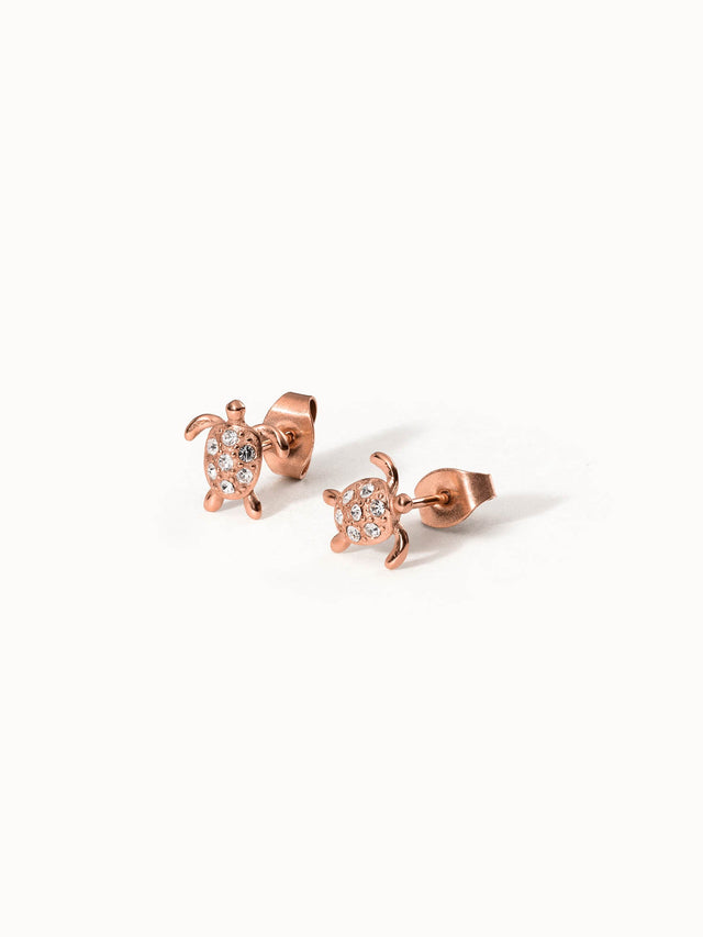 White Turtle Earring