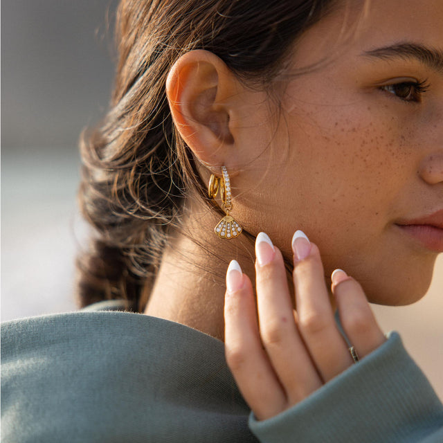 Boucles d'Oreilles Double Glitter