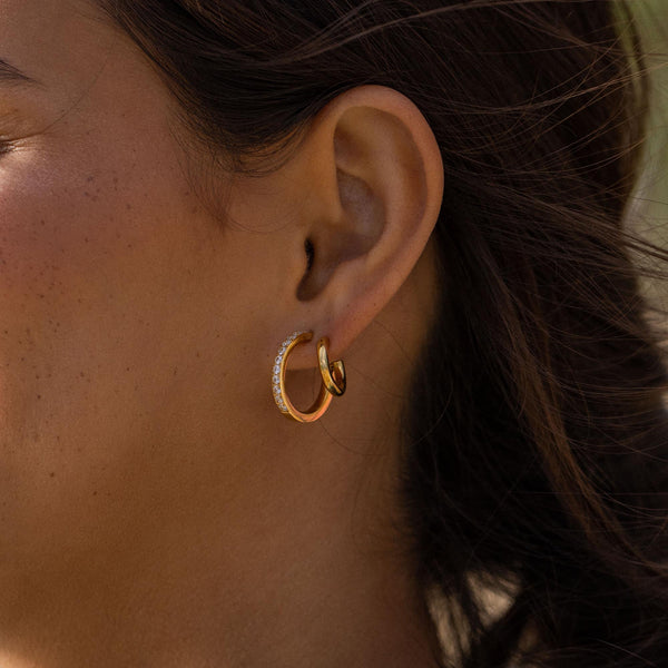 Boucles d'Oreilles Double Glitter