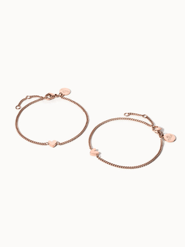 Tiny Heart Bracelet Set