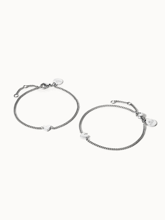 Tiny Heart Bracelet Set