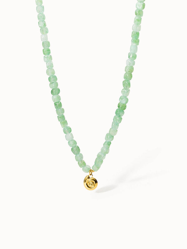Collier Sundial Shell Jade