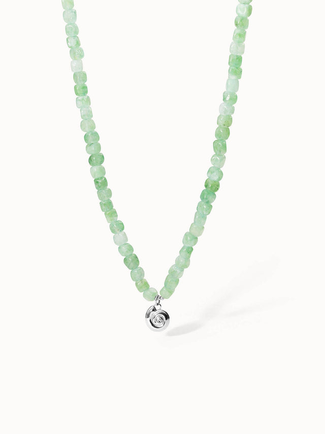 Collier Sundial Shell Jade