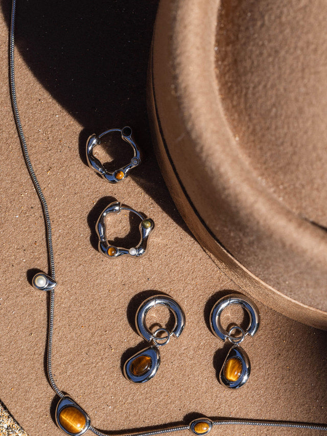 Boucles d'Oreilles Tiger's Eye