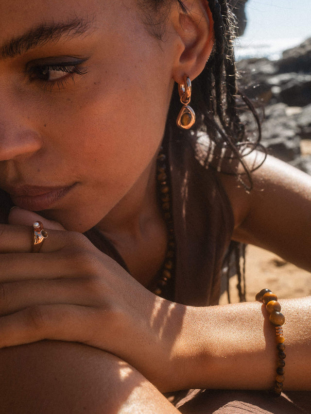 Boucles d'Oreilles Tiger's Eye