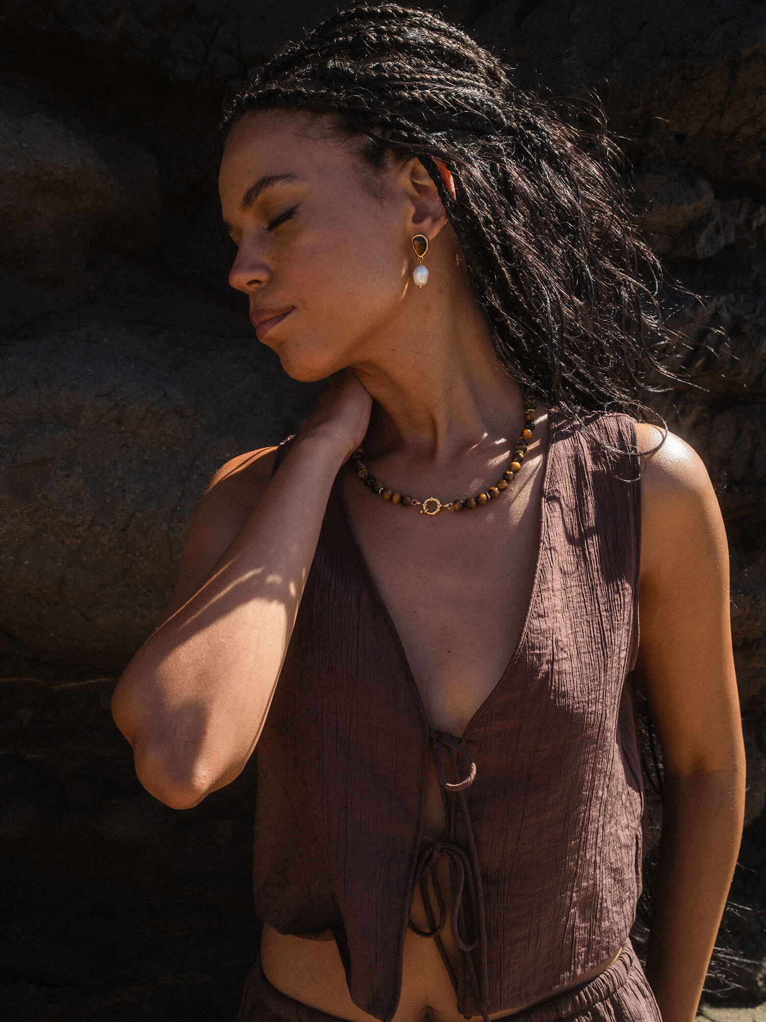 Collier Charms Tiger's Eye