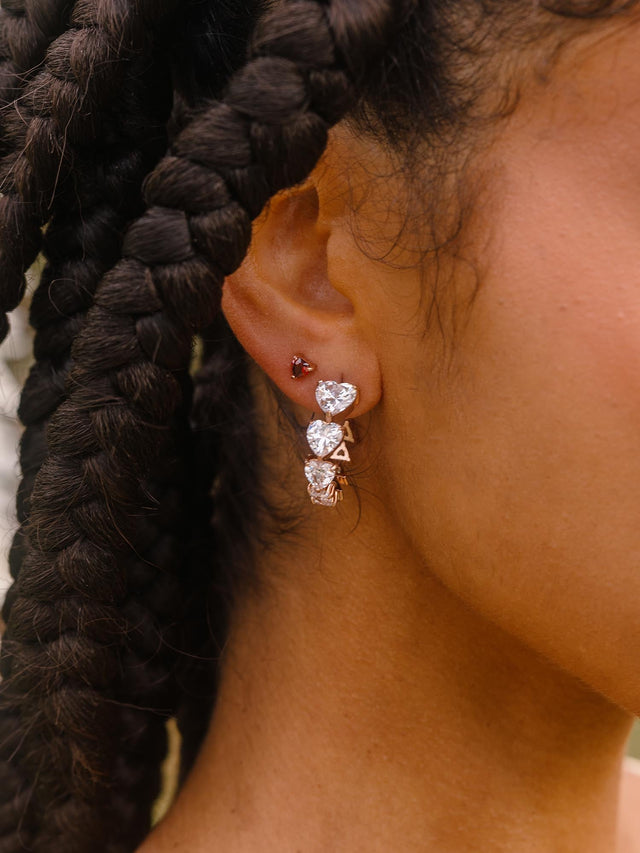Boucles d'Oreilles Red Heart