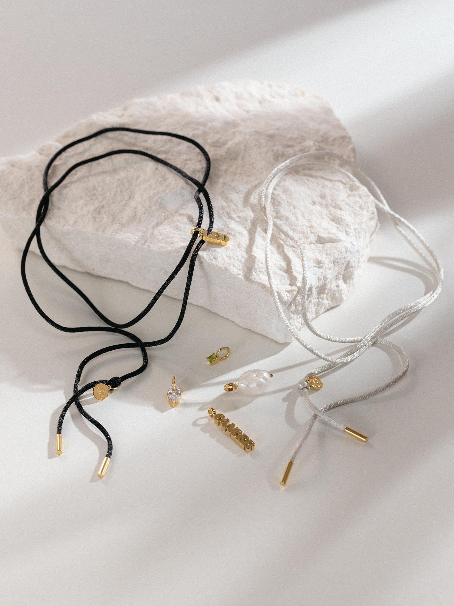 Gray Satin Necklace
