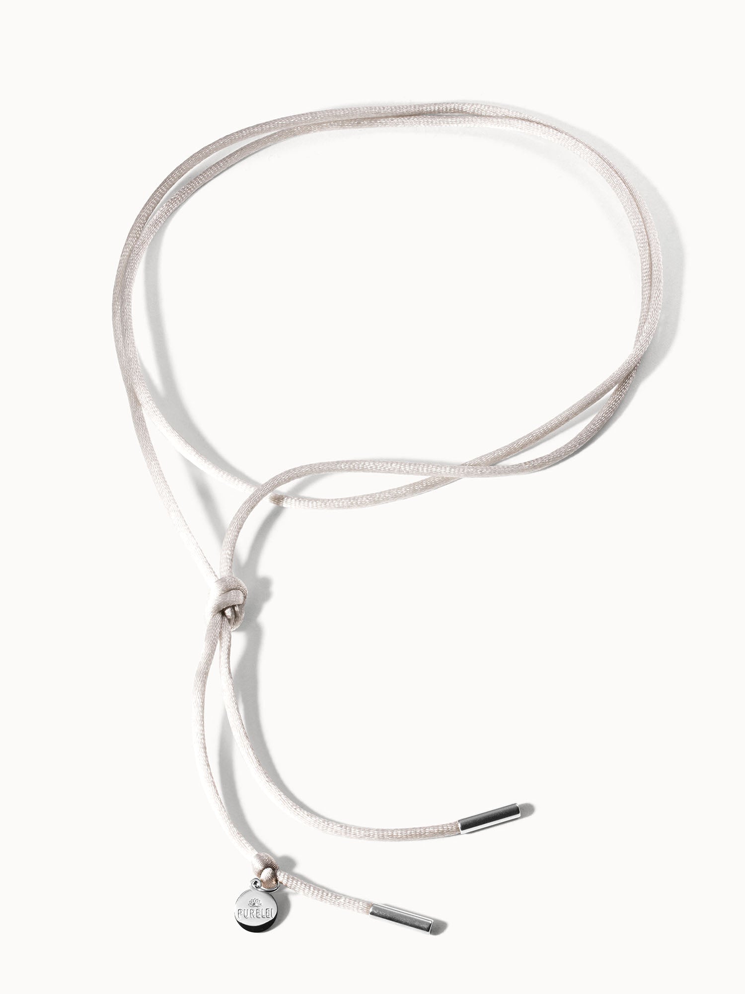 Gray Satin Necklace
