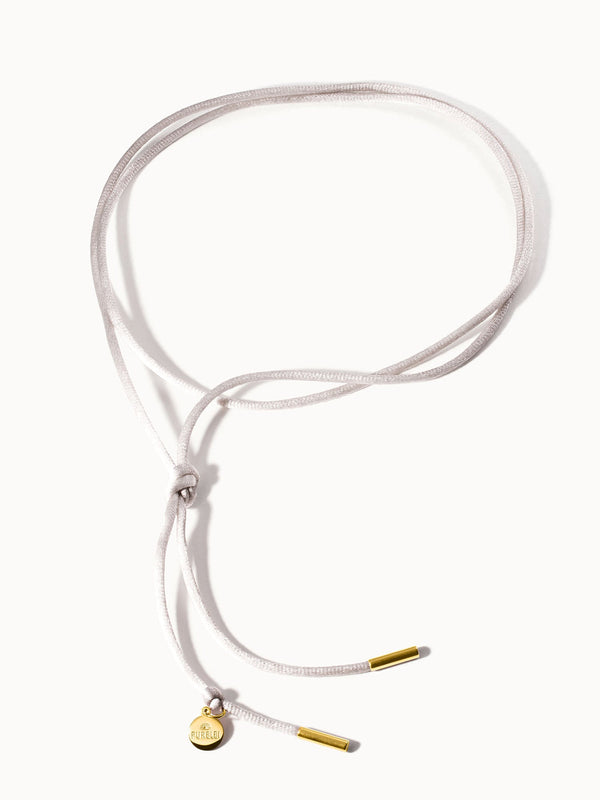 Gray Satin Necklace