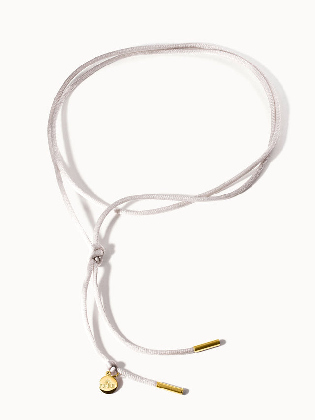 Gray Satin Necklace