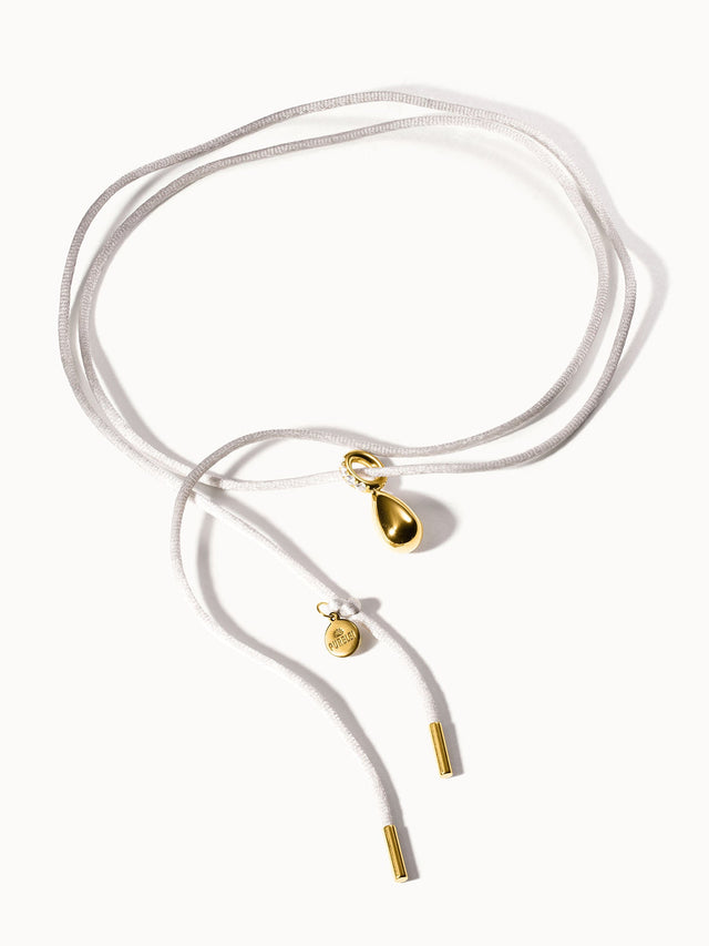 Gray Satin Necklace