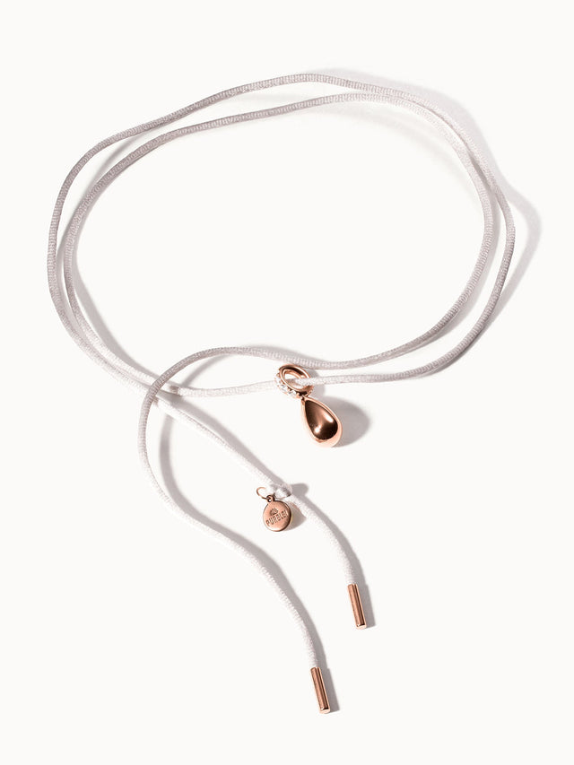 Gray Satin Necklace