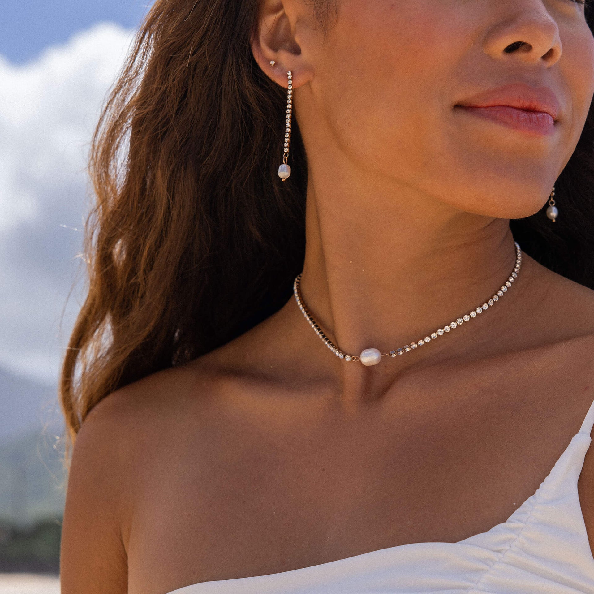 Boucles d'Oreilles Shimmering Pearl