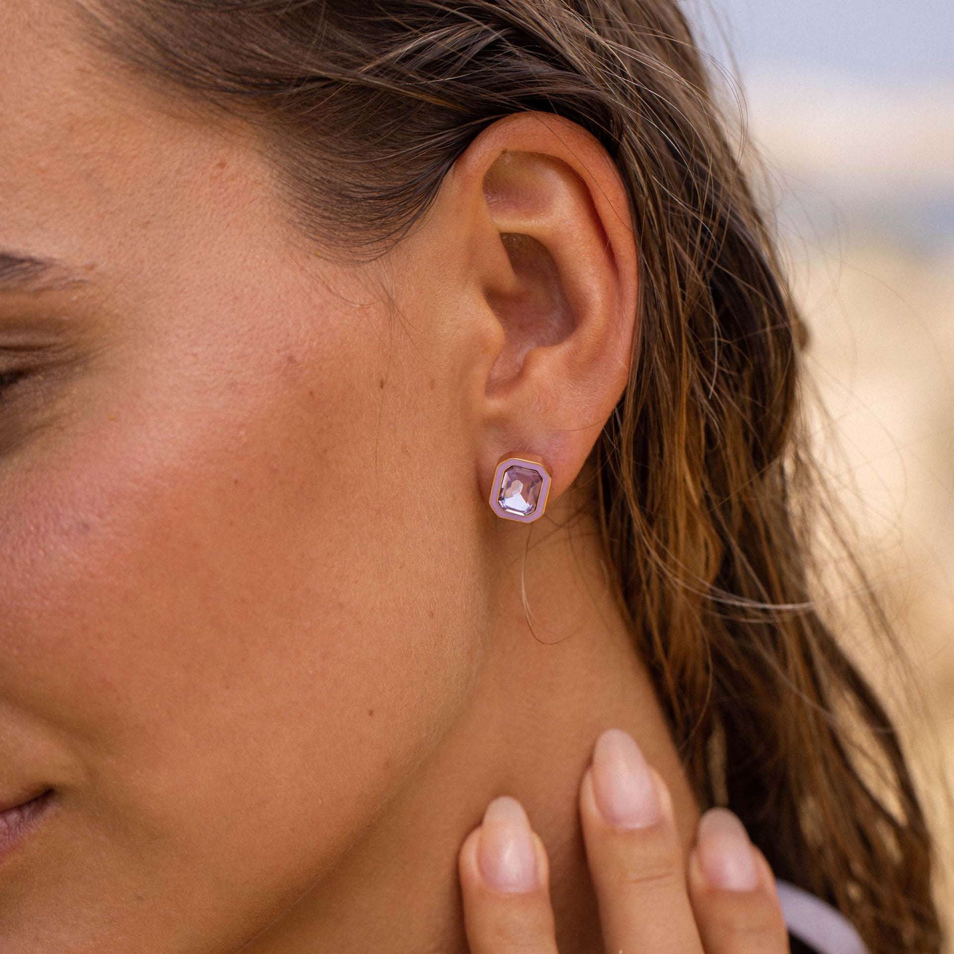 Purple Power Earring