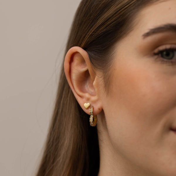 Glitter Heart Earring