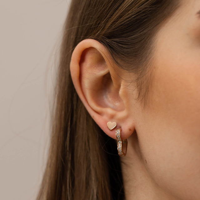 Glitter Heart Earring