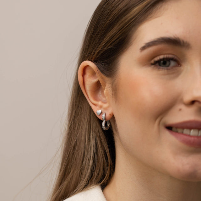 Glitter Heart Earring