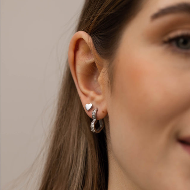 Glitter Heart Earring