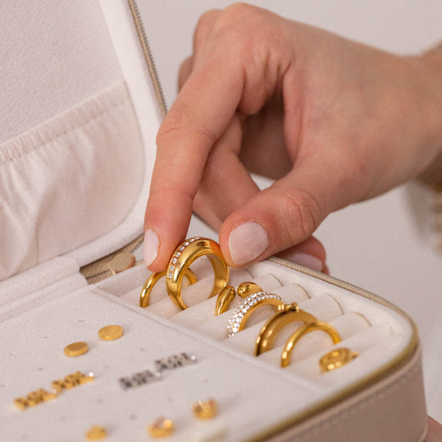 Premium Jewelry Box Beige